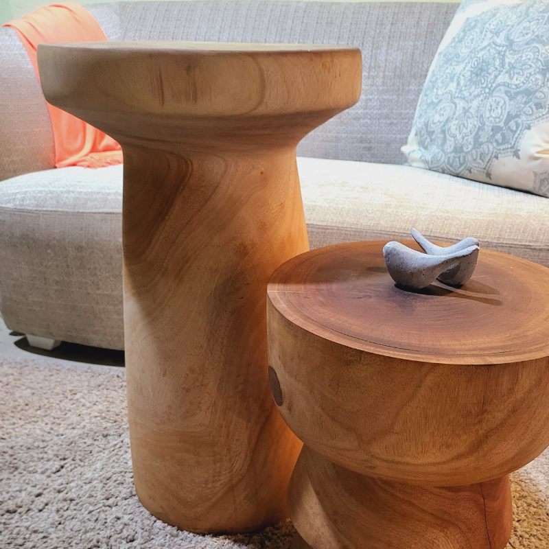 Teak Drum Table