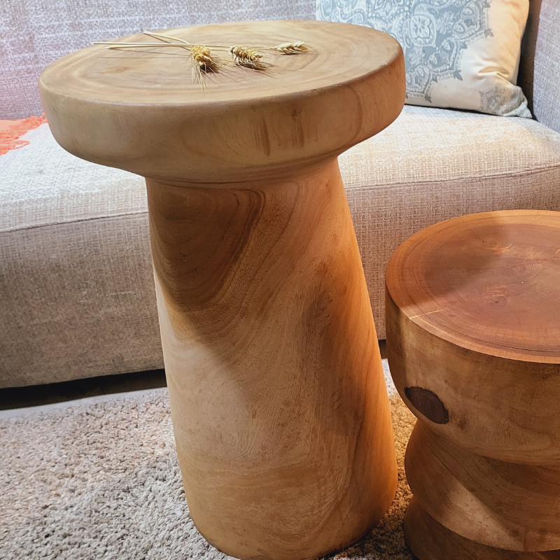 Teak Drum Table