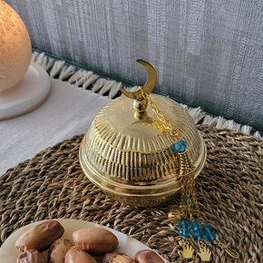 Brass Oud Diffuser With Tassels