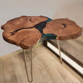 Green Epoxy Side Table